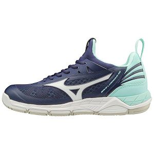 Tenis Para Netball Mizuno Wave Luminous Nb Mujer Azules/Blancos/Verdes | Mexico-104296